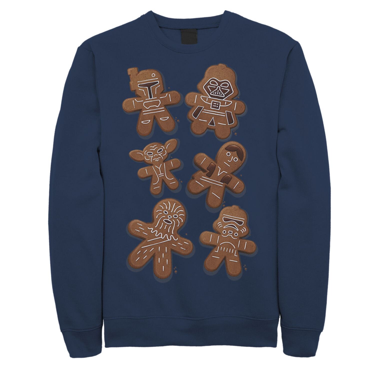 

Мужской свитшот Christmas Ginger Bread Wars Star Wars, синий