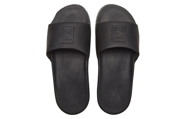 Тапочки platform slide black Puma, черный — фото 3