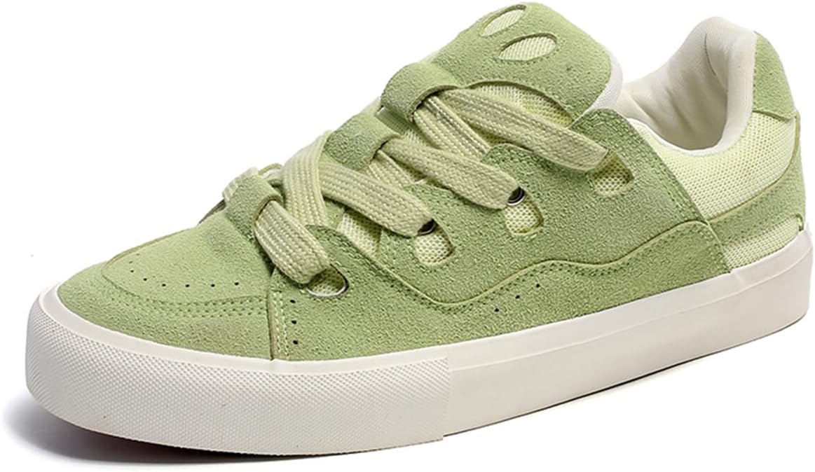 

Мужские повседневные кроссовки на шнуровке, удобные массивные низкие кеды для ходьбы, ретро скейтбордические кроссовки для женщин и мужчин Zhoupulp, зеленый