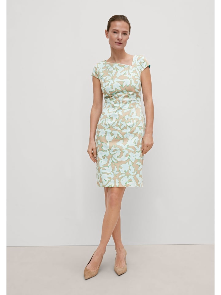 

Короткое платье comma Kleid kurz, цвет Beige-mehrfarbig