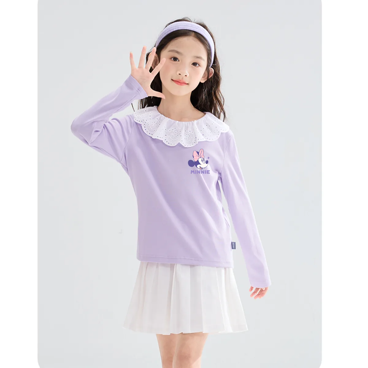 Детская повседневная спортивная одежда Disney, Diy Spicy Pink+Solid Color Denim Light Blue — фото 3