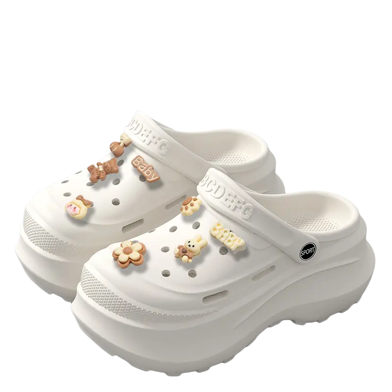 Сабо женские TAFN, Caramel Bear White