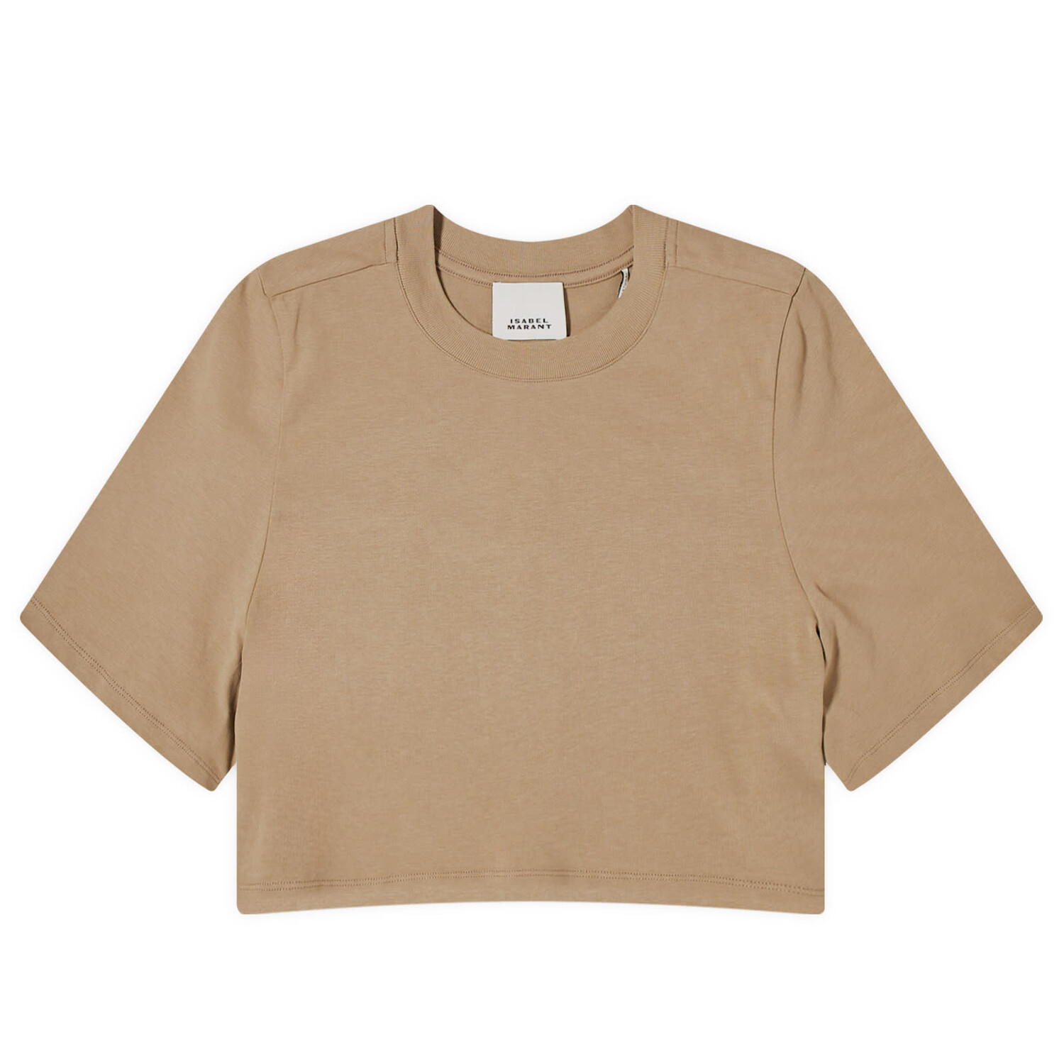 

Рубашка с коротким рукавом Isabel Marant Zaely Cropped Tshirt, хаки