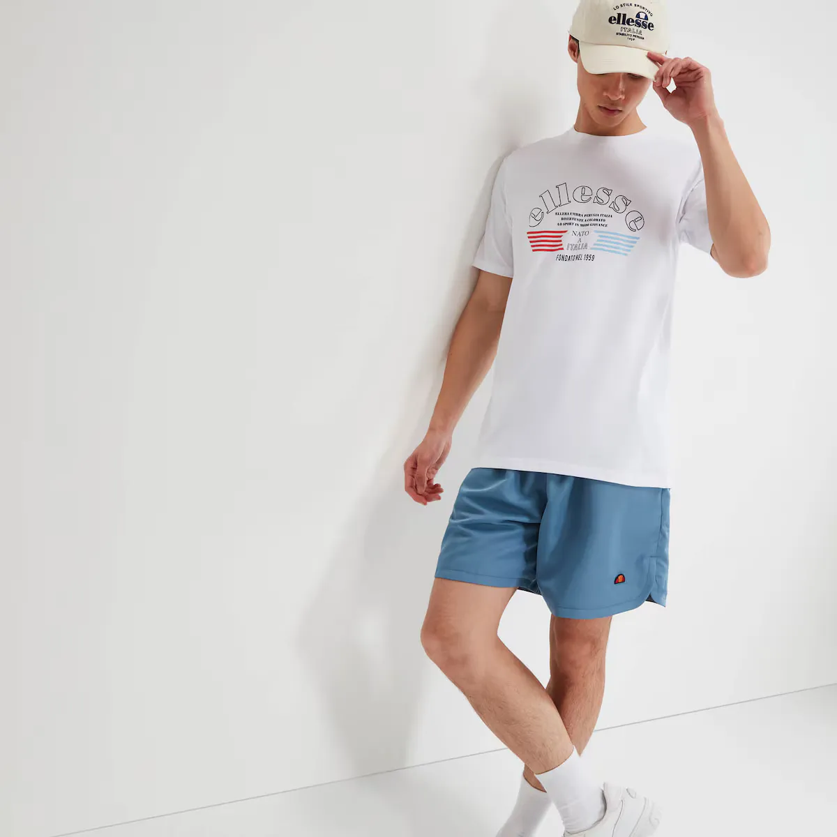 

Мужская футболка Giambettio Футболка Ellesse, белый