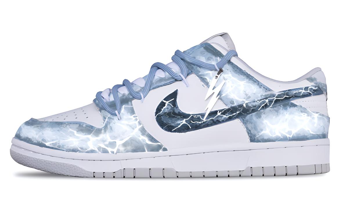 

Nike Кроссовки для скейтбординга Dunk Thunderbolt с противоскользящим покрытием, износостойкие, мужские, белые, синие
