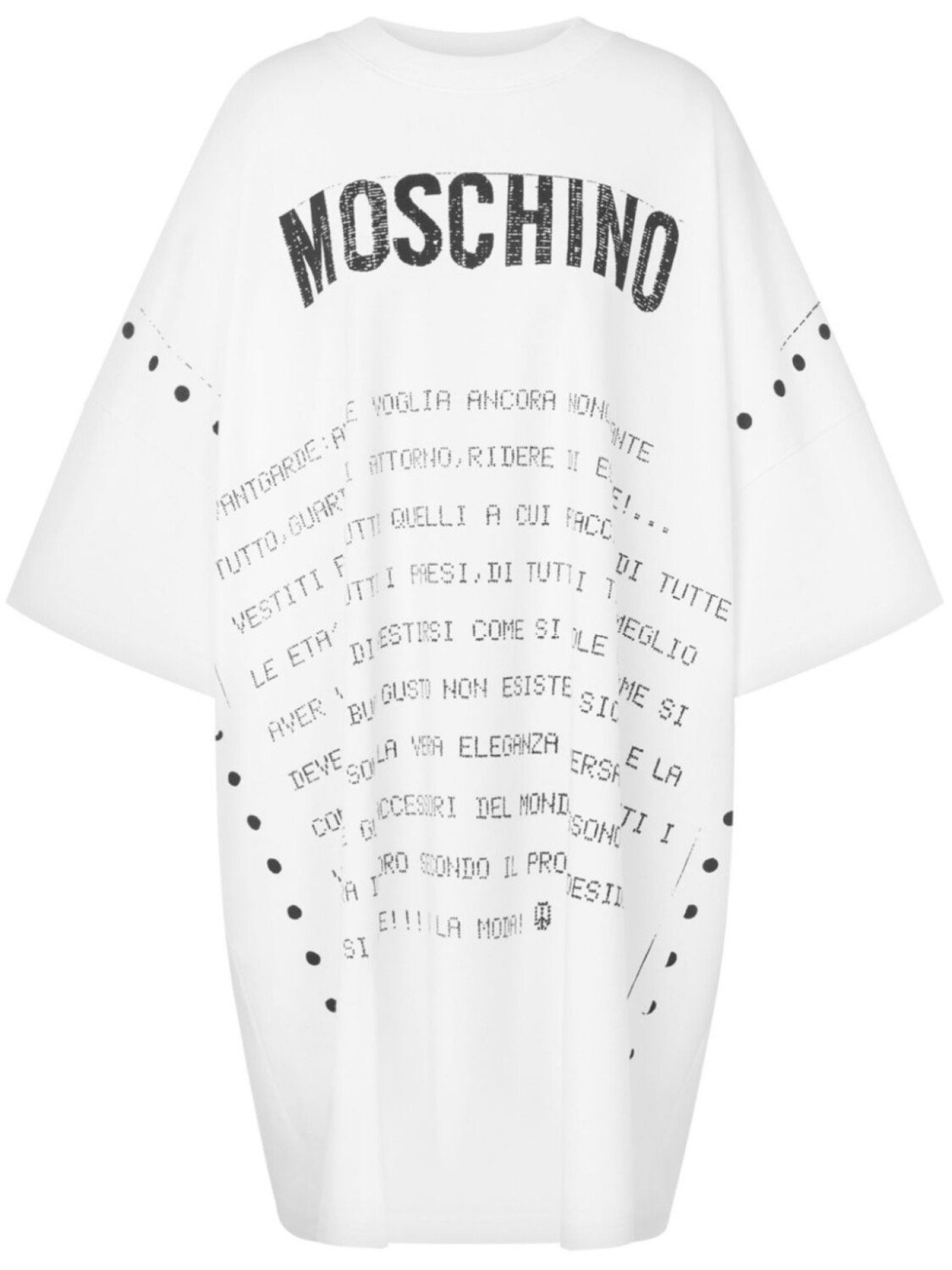 

Мини-платье с логотипом Moschino, белый