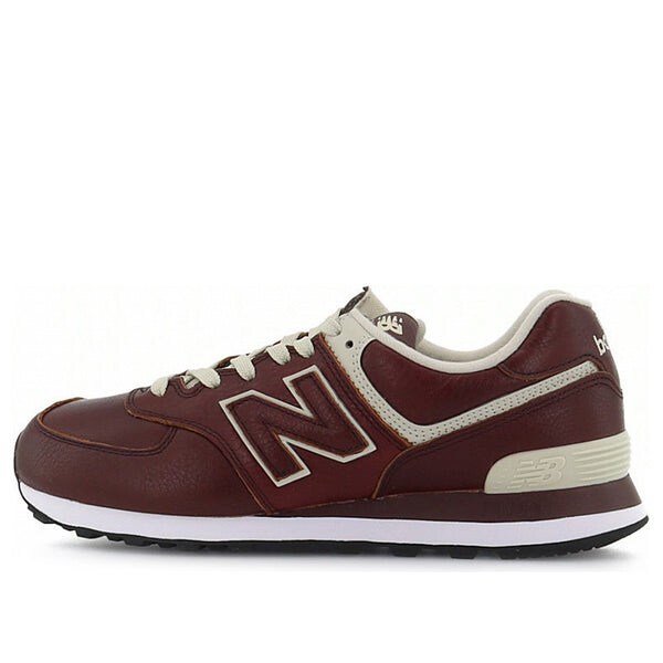 

Кроссовки 574 leather 'dark brown' New Balance, коричневый
