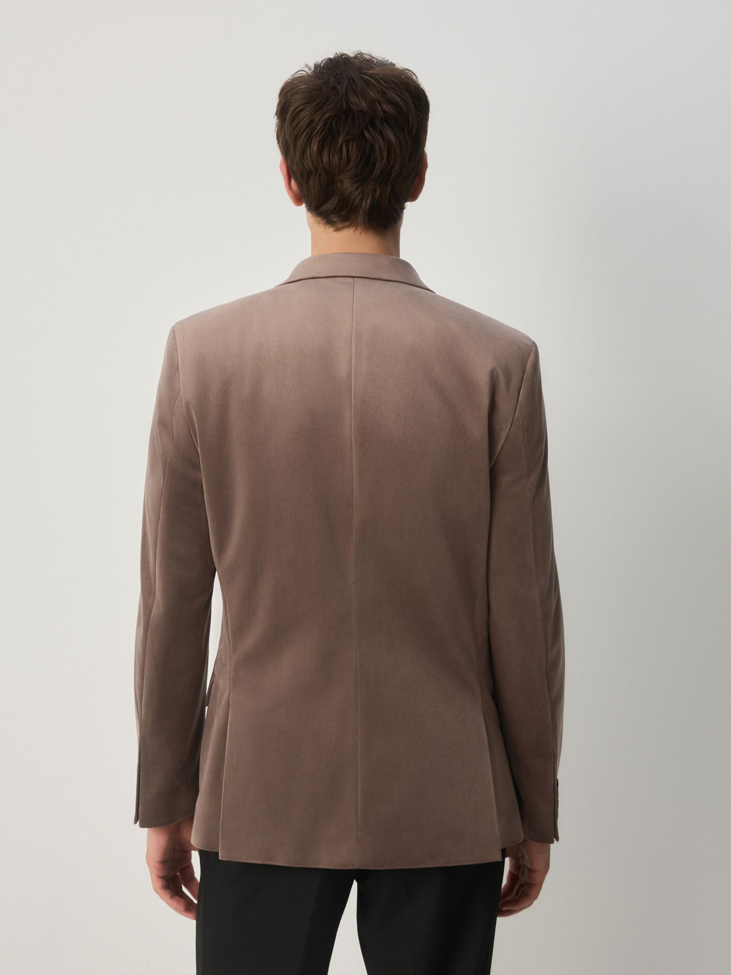 Next Пиджак Slim fit в цвете Taupe — фото 3
