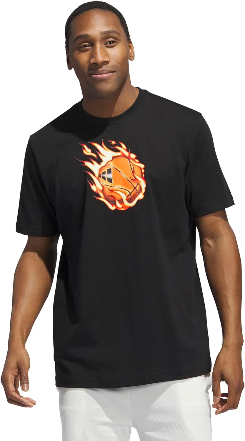 Футболка Adidas Mens On Fire Graphic Basketball — фото 3