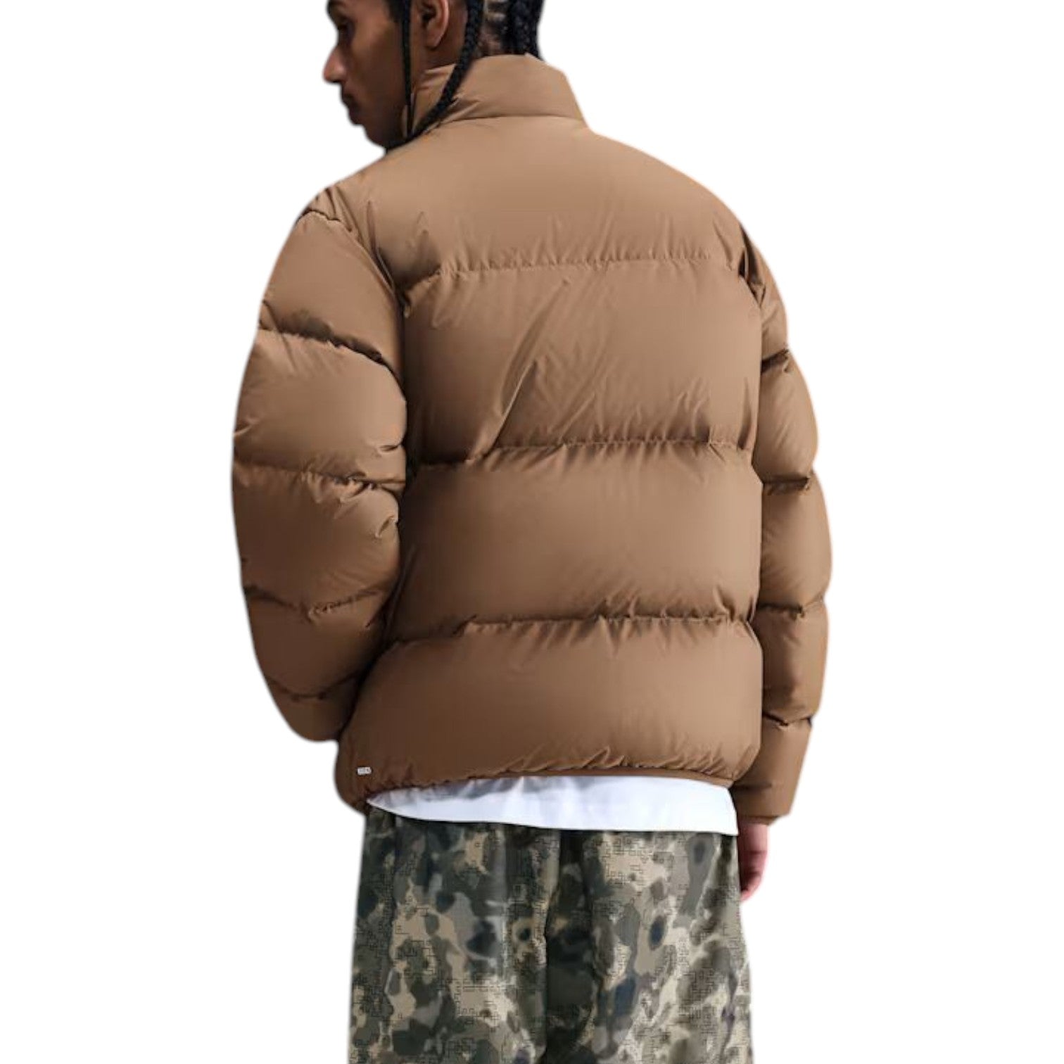 Куртка Nike Sportswear Club Therma-FIT Puffer Jacket 'Mosswood Brown White' — фото 4