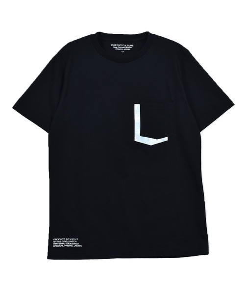 

Футболка с коротким рукавом, с карманом и фольгированным принтом CUSTOM CULTURE, черный