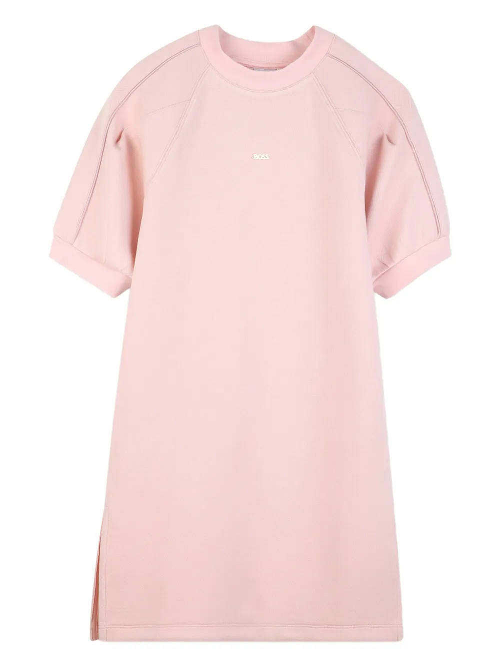 

Платье с объемными рукавами BOSS Kidswear, розовый