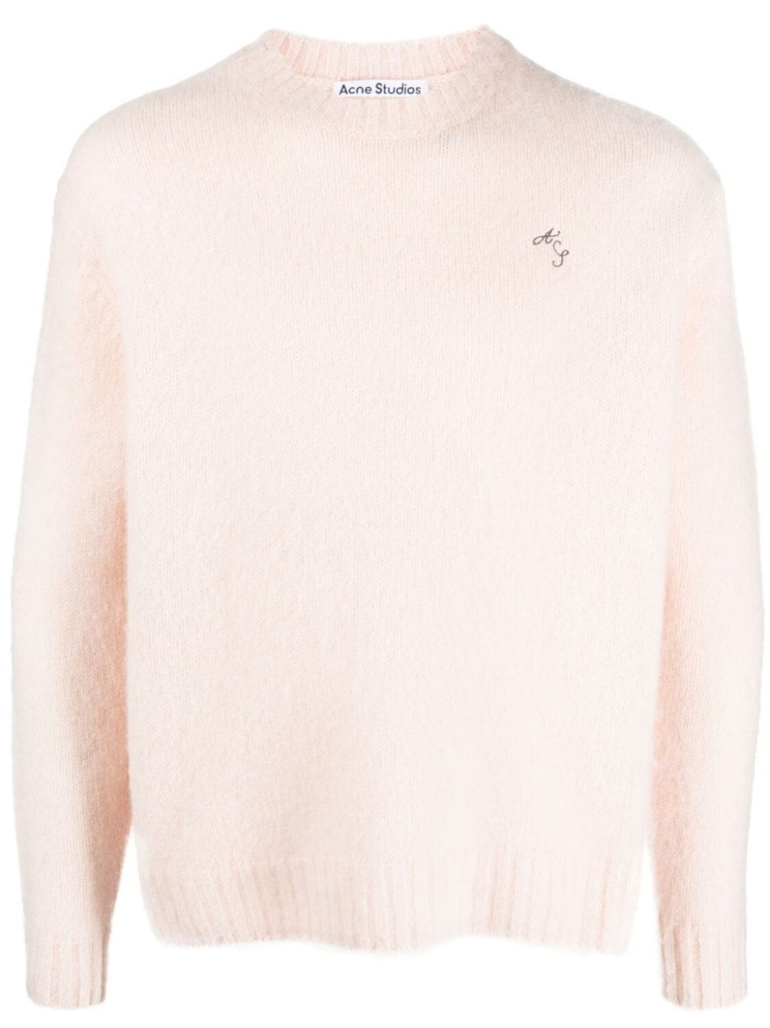 

Шерстяной джемпер с круглым вырезом Acne Studios, розовый