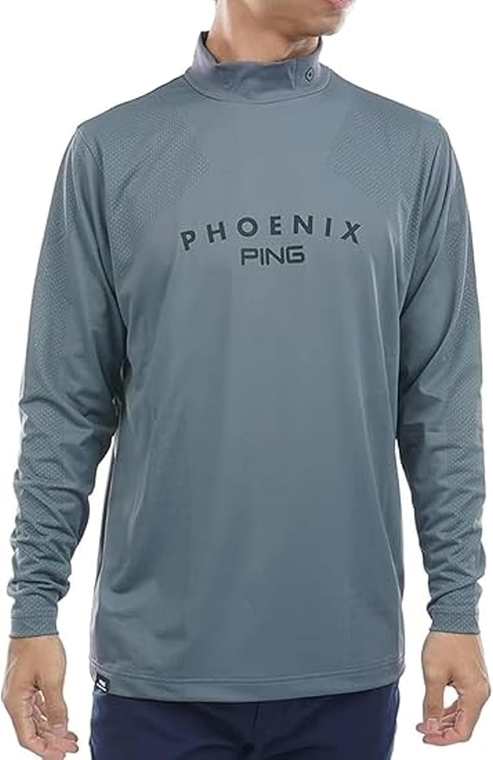 

Мужская рубашка с длинным рукавом и высоким воротником Ping Apparel 621-5266801 (сетчатый жаккард) / для гольфа, серый