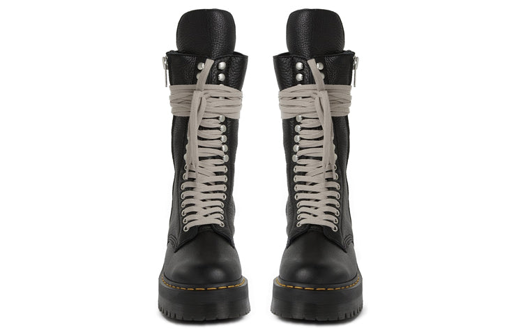 Мужские ботинки Dr.Martens 1918 x Rick Owens высокие кожаные, черный — фото 3