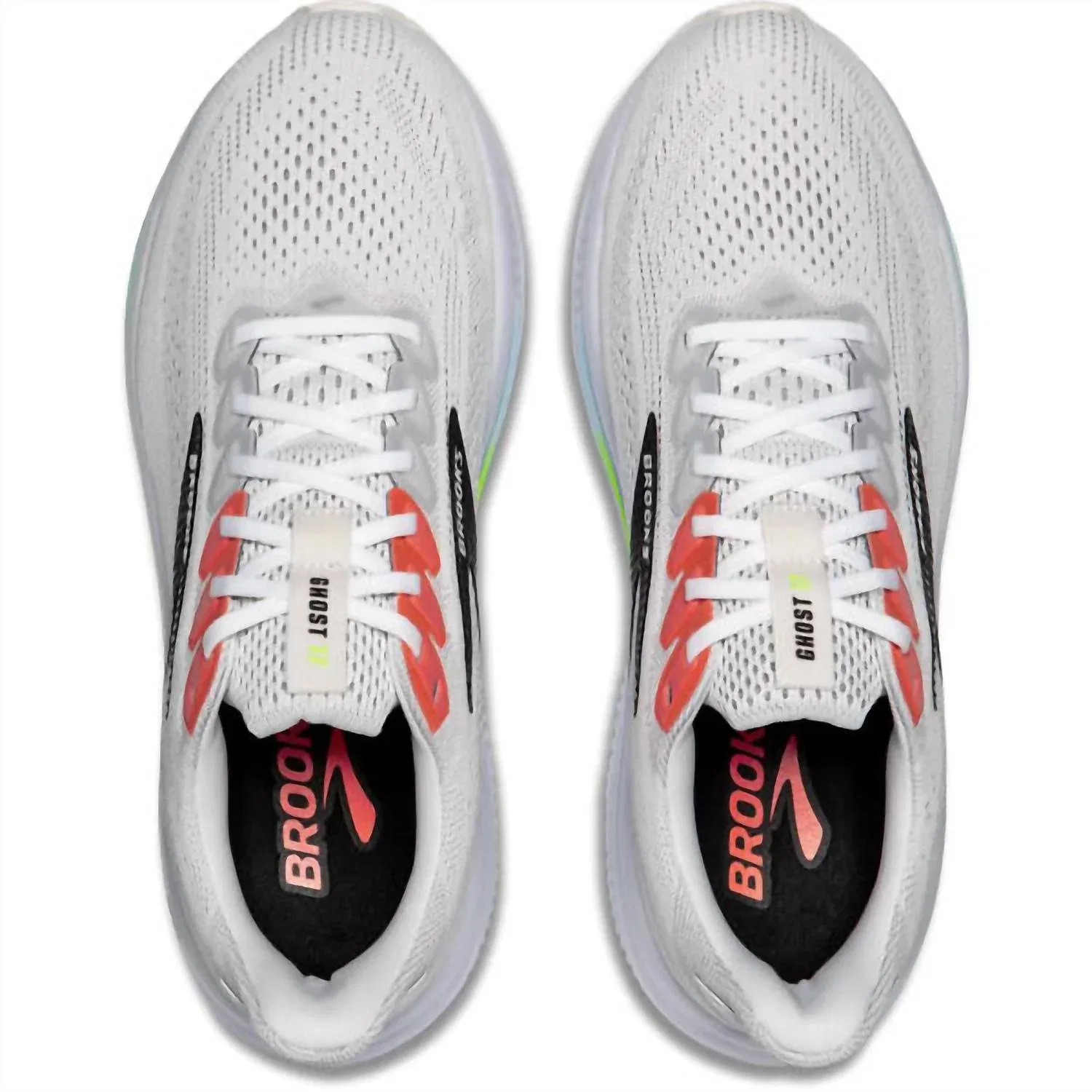 BROOKS Мужские кроссовки Ghost 17, цвет белый/розовая глина/геккон — фото 3