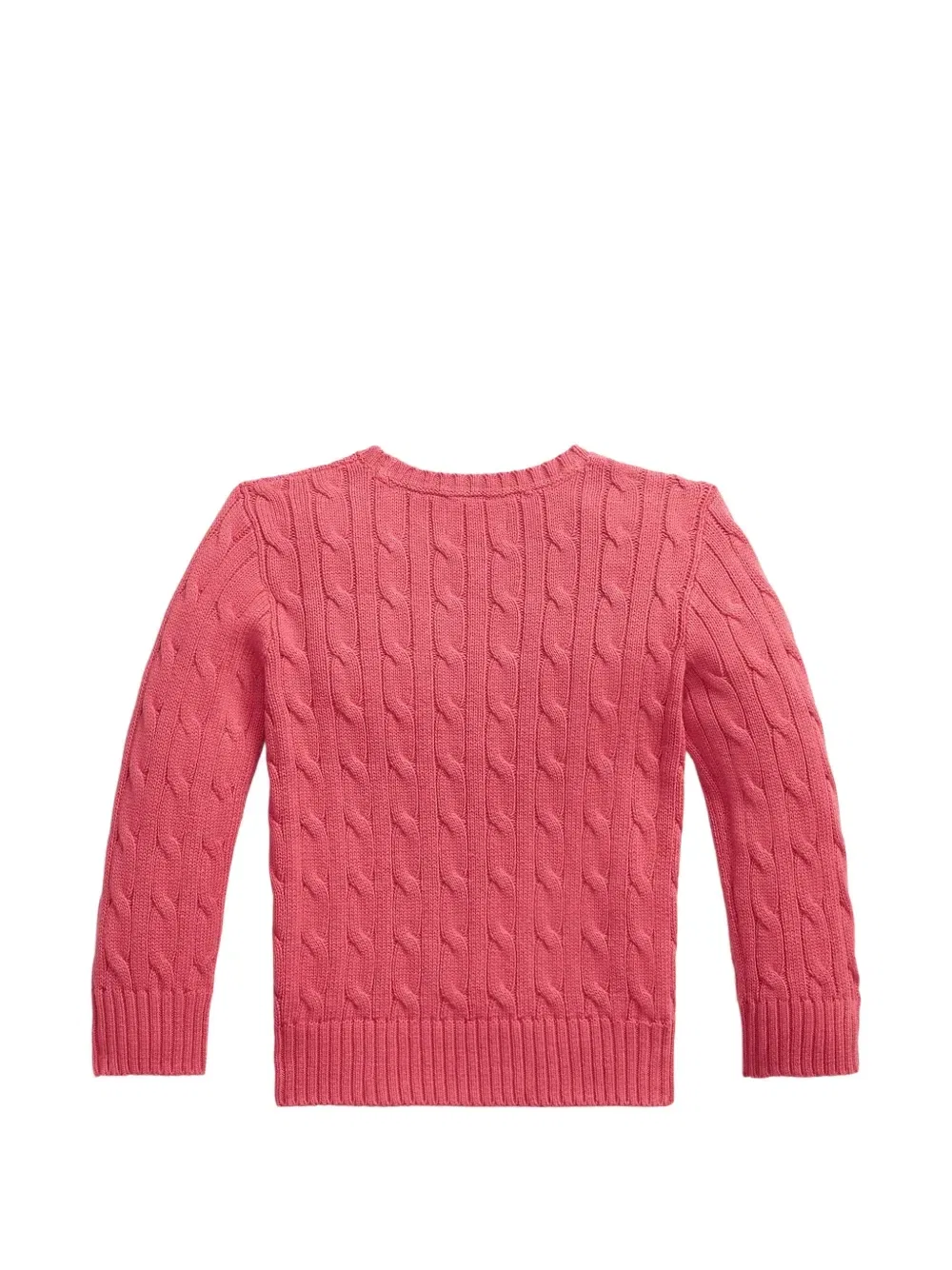 Вязаный свитер Polo Ralph Lauren Kids, розовый — фото 2