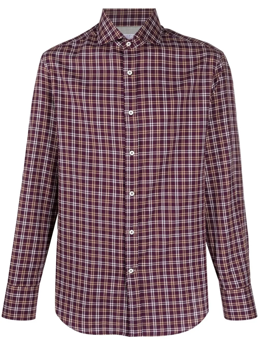 

Рубашка в клетку Brunello Cucinelli, фиолетовый