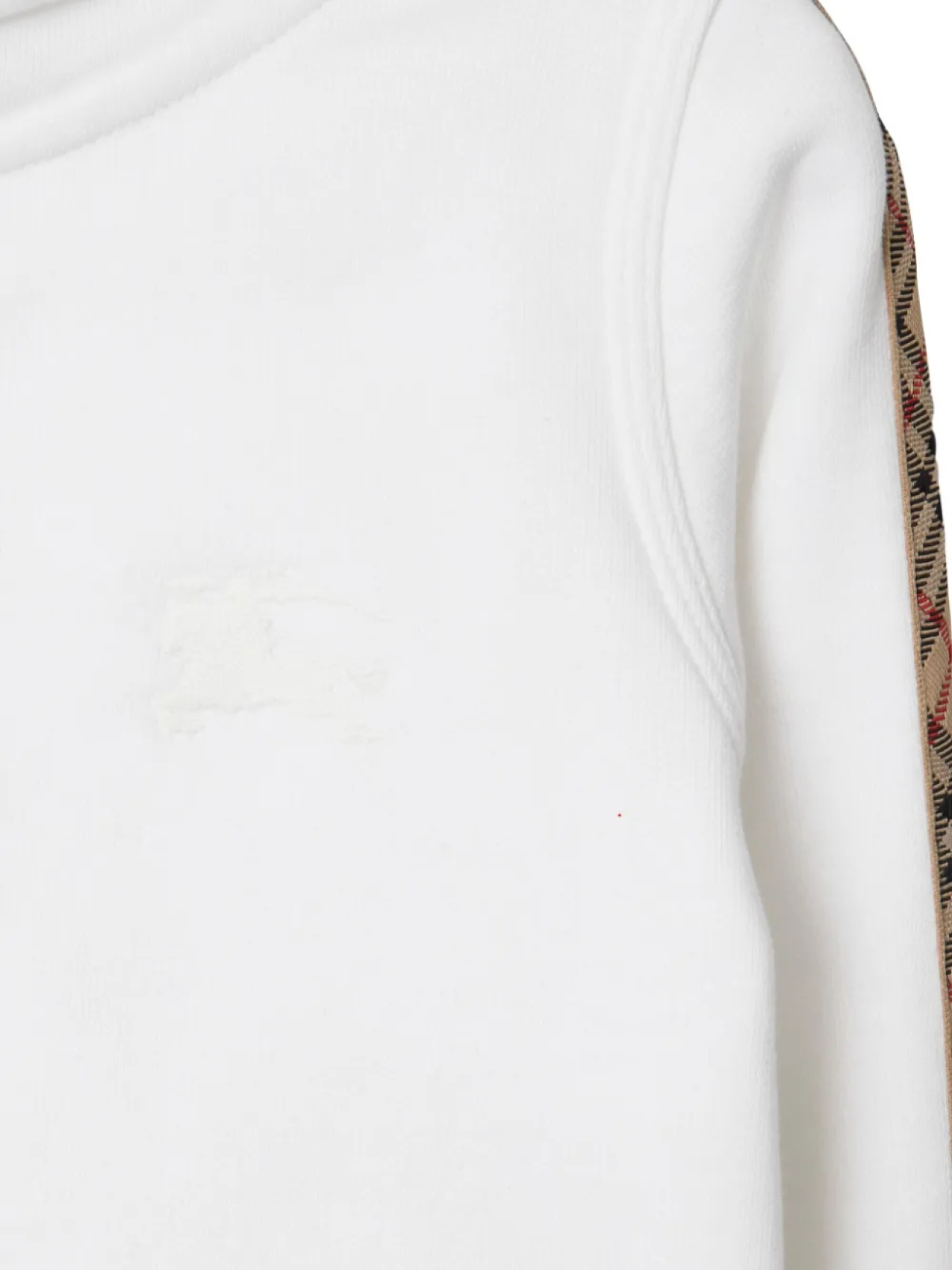 Детская хлопковая толстовка с капюшоном Burberry Burberry Kids, белый — фото 3