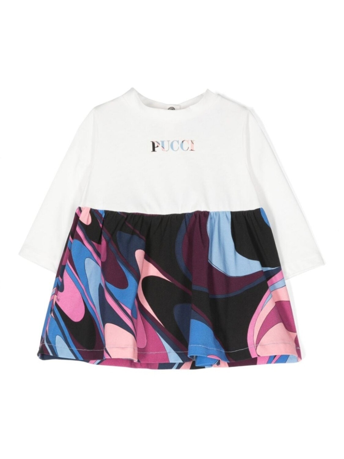 

PUCCI Junior платье с абстрактным принтом, белый