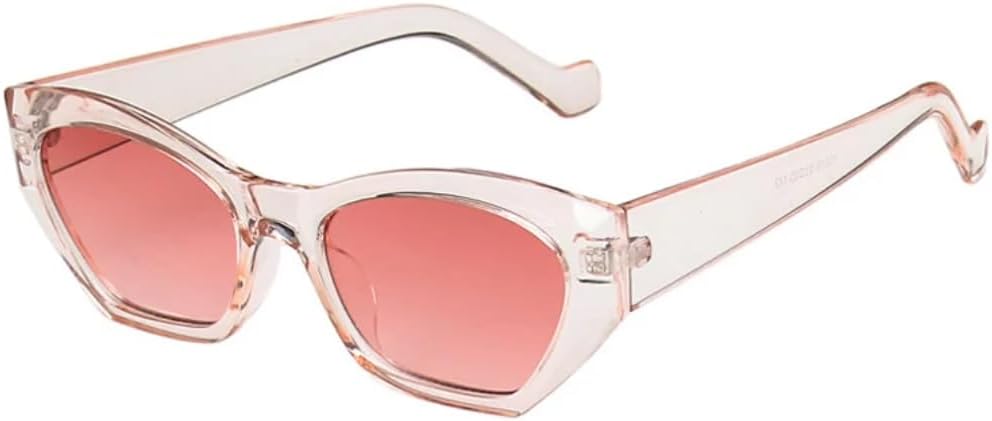 

Модные солнцезащитные очки «кошачий глаз» неправильной формы для женщин, винтажные, прозрачные, конфетных цветов, модные многоугольные очки для мужчин, защита от УФ-излучения UV400 UUPTTPL, Pink Gradient