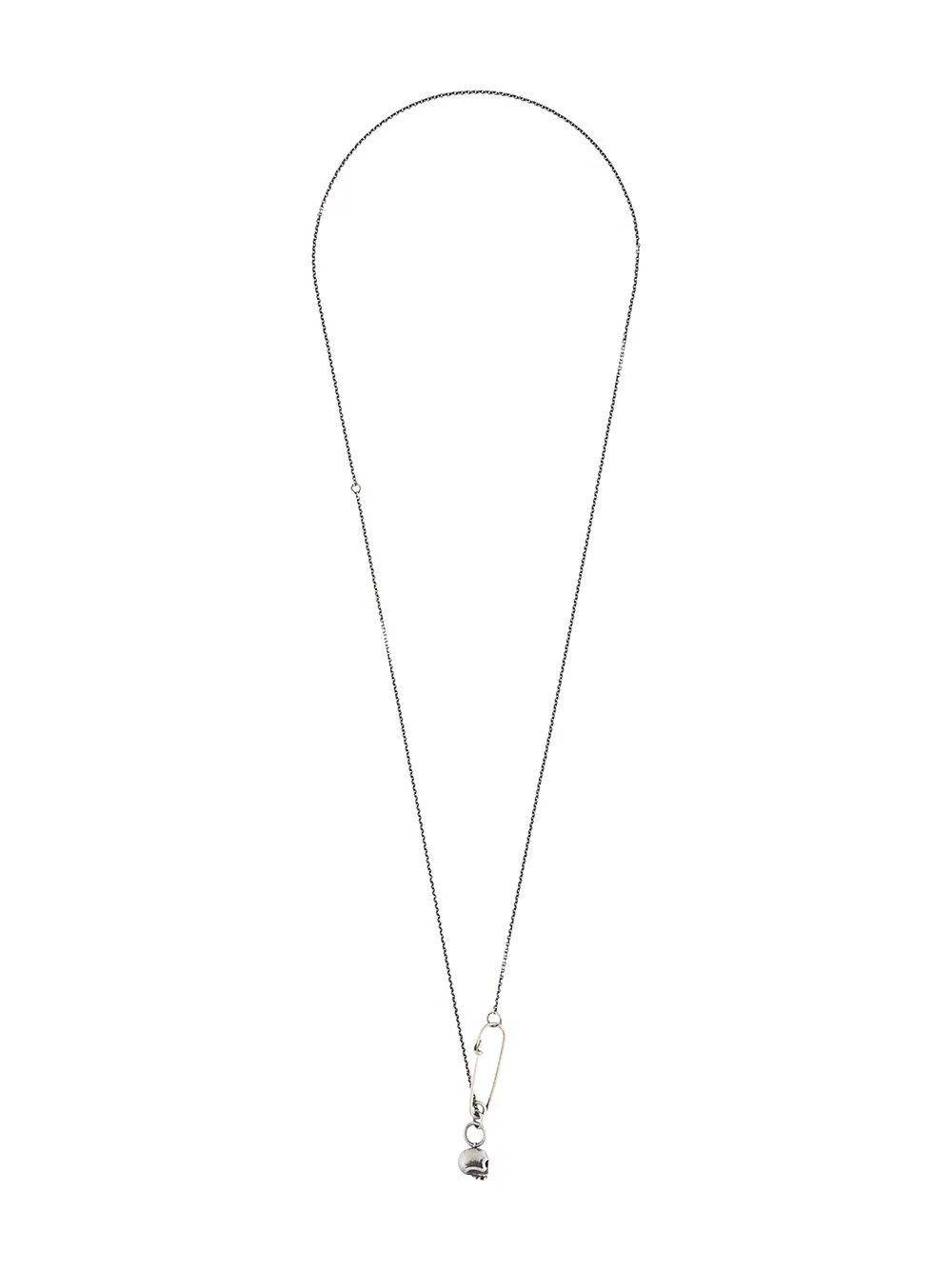 

Колье с кулоном в форме черепа WERKSTATT:MÜNCHEN, серебяный