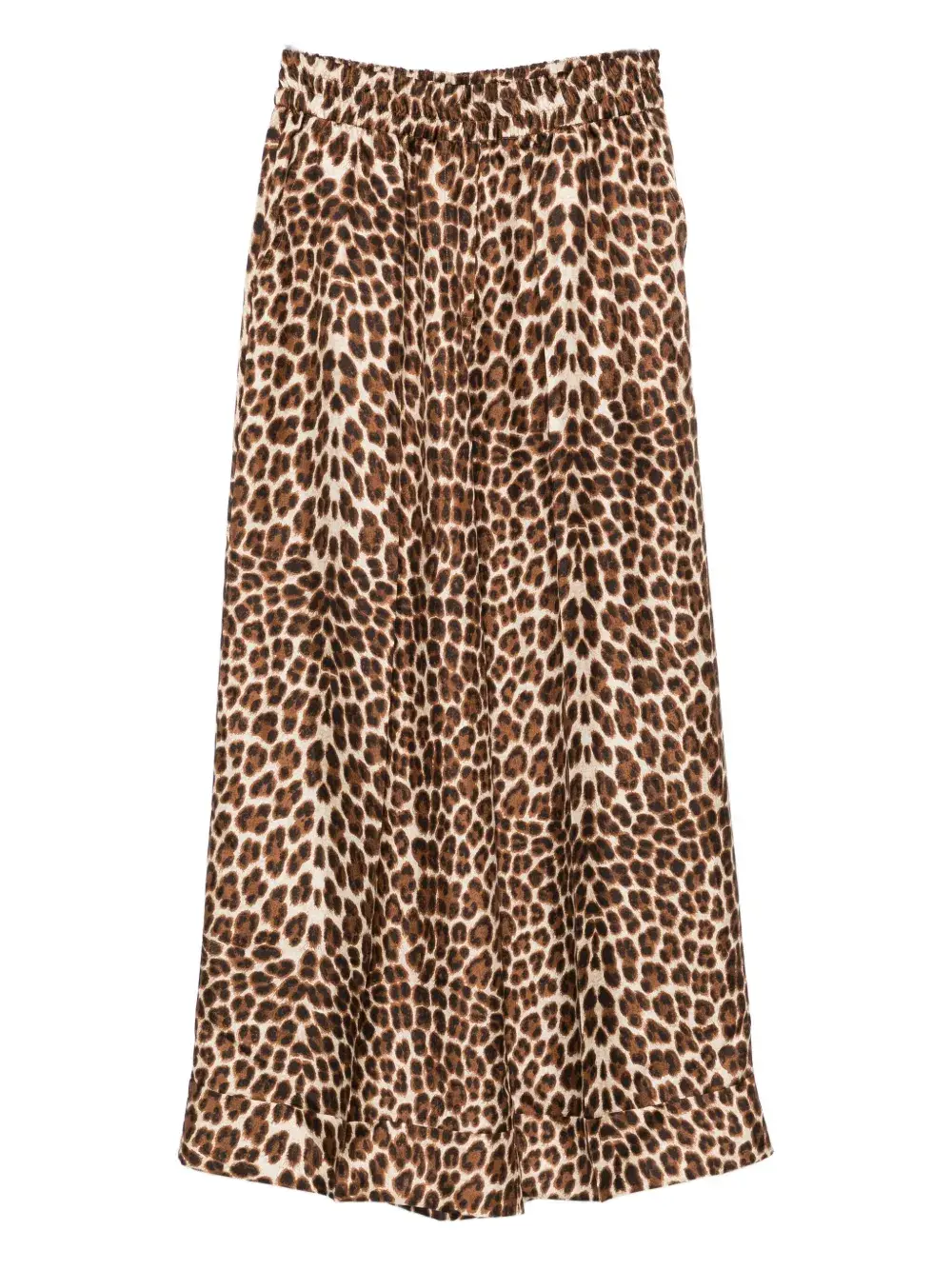 

Брюки с леопардовым принтом и эластичным поясом P.A.R.O.S.H., коричневый