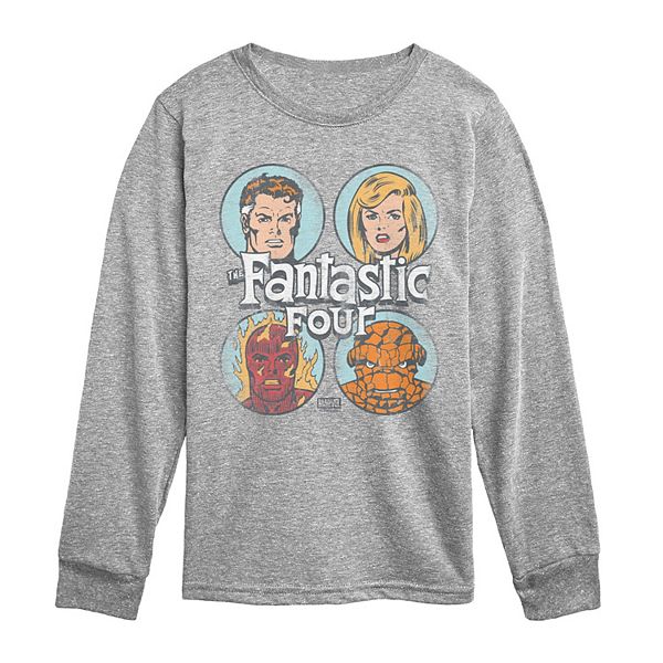 

Футболка с длинным рукавом Boys 8-20 The Fantastic Four с принтом и эффектом поношенности Marvel