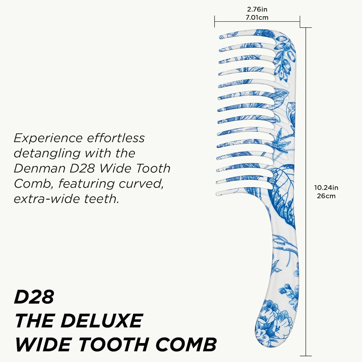 Расческа с широкими зубьями «D28 Blue Belle» от Denman Denman — фото 2