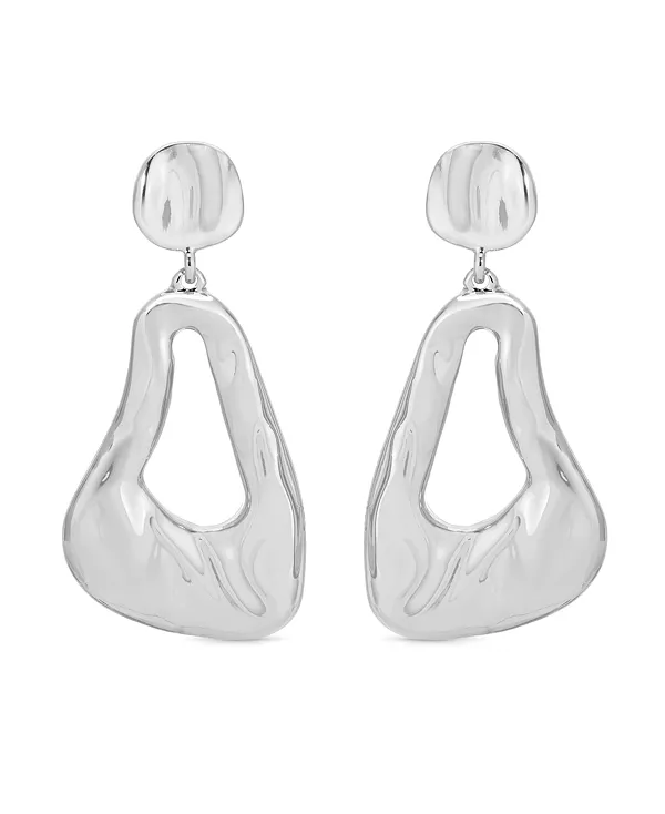 

Серьги-Капли «Расплавленный» Ettika, silver