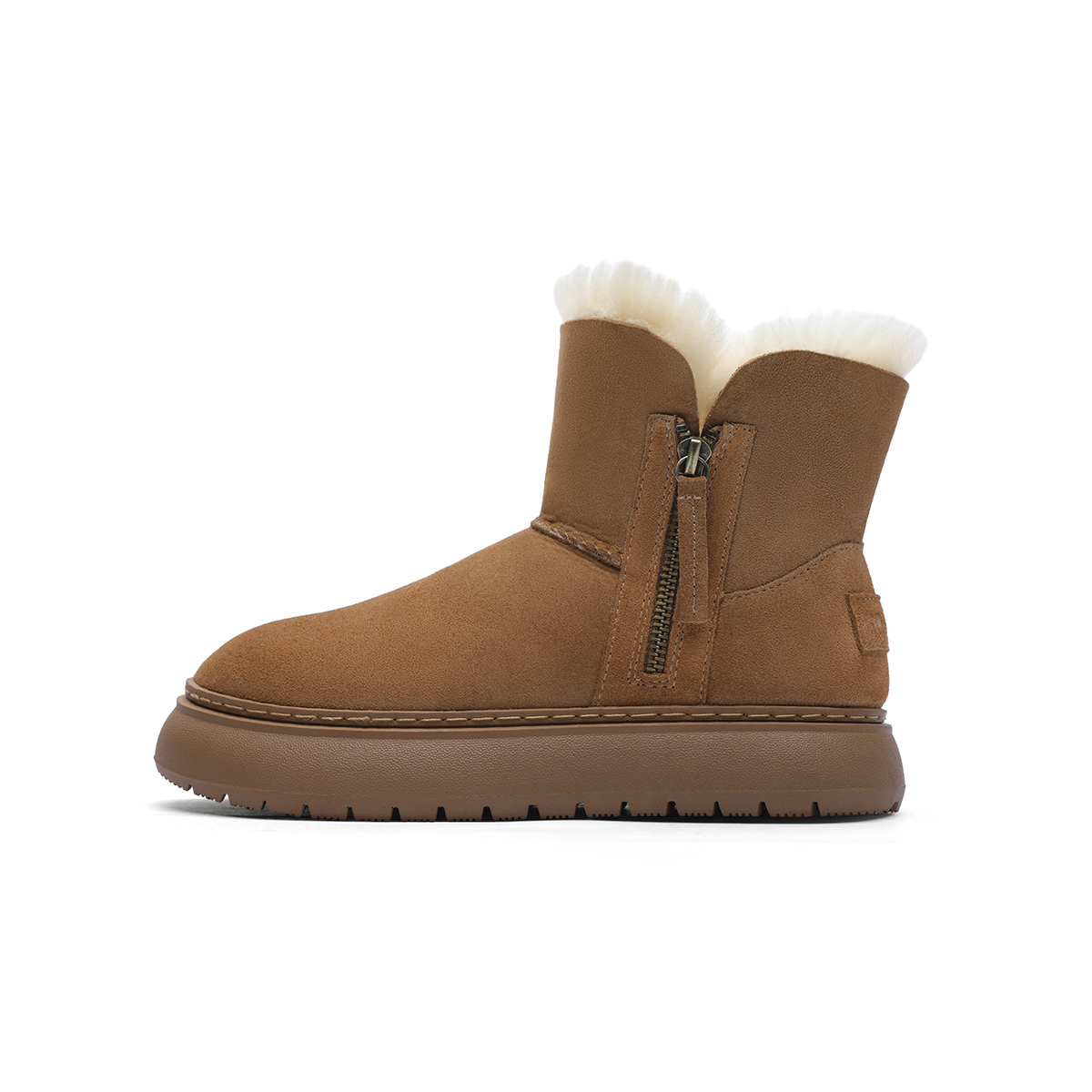 GOLDLION Термостельки зимние короткие сапоги женские светло-коричневые, цвет Light Brown