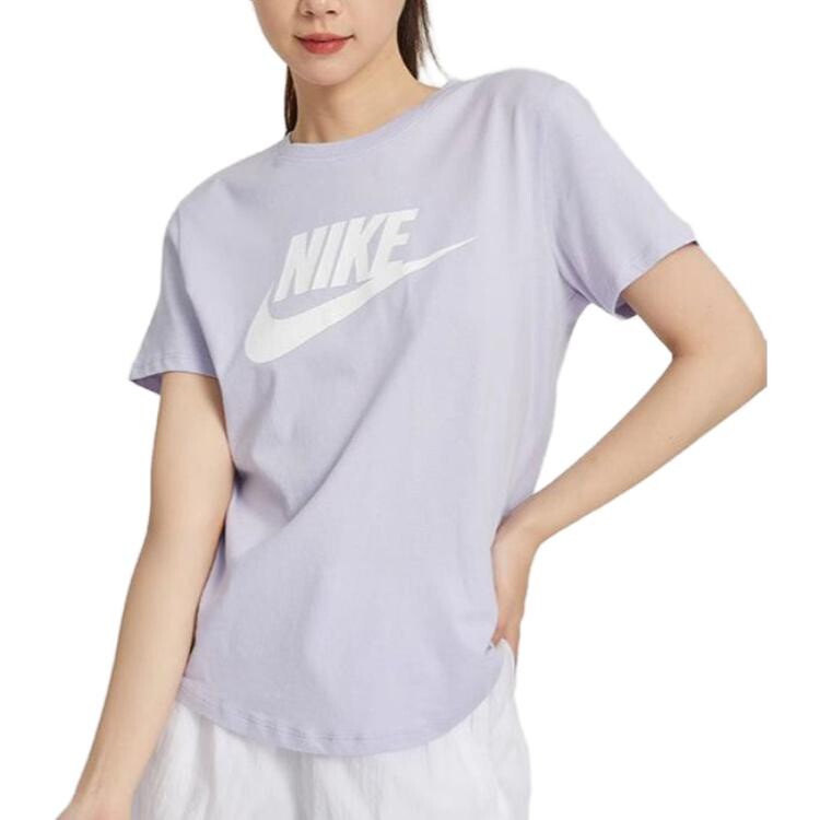 Футболка Nike Sportswear Essentials Logo DX7907-536, фиолетово-голубой — фото 3