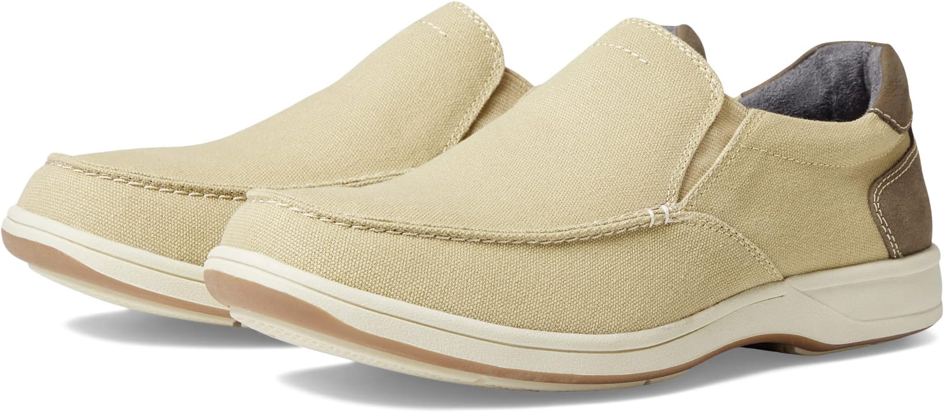 

Лоферы Lakeside Canvas Moc Toe Slip-On Florsheim, цвет Sand Canvas