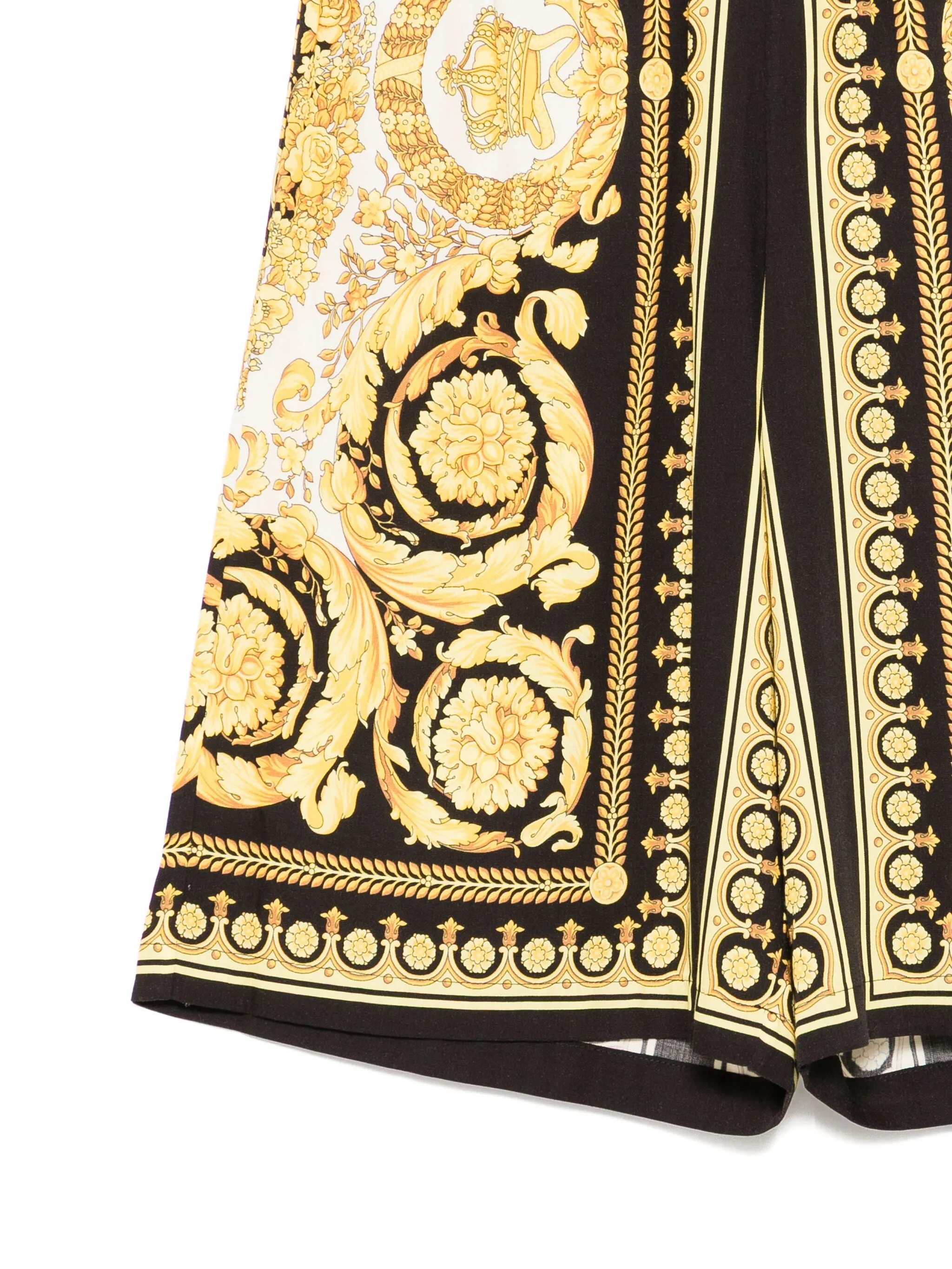 Шорты с принтом Barocco Versace Kids, желтый — фото 3