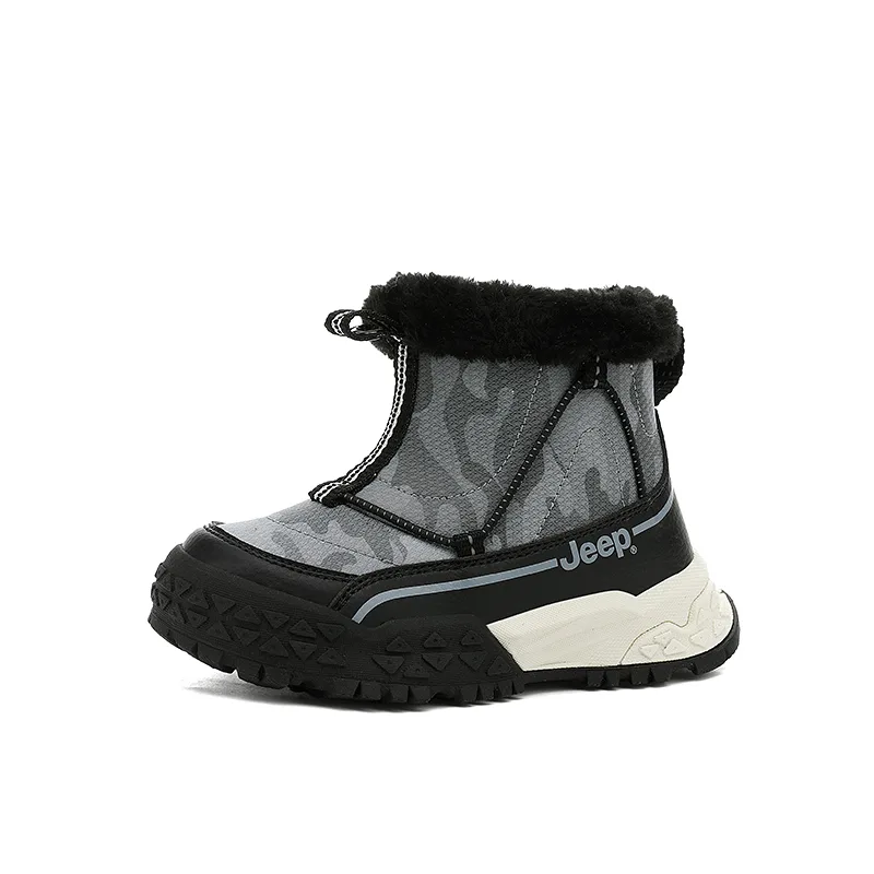 Детские зимние ботинки Kids Jeep, Obsidian Black/Camouflage[Thickened and Fleece-Lined-Insulated for Warmth] — фото 4