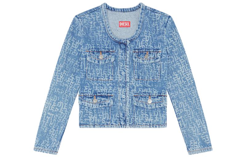 

DIESEL Джинсовая куртка с монограммой, Light Blue