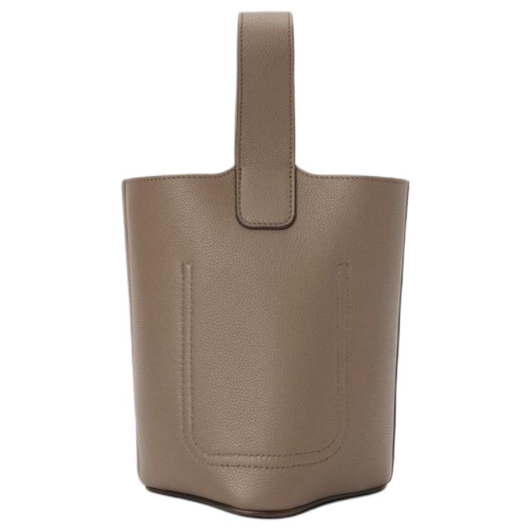 Loewe Сумка-ведро Pebble Bucket из натуральной кожи, сумка через плечо, мини-сумочка, женская, бежевого цвета — фото 4