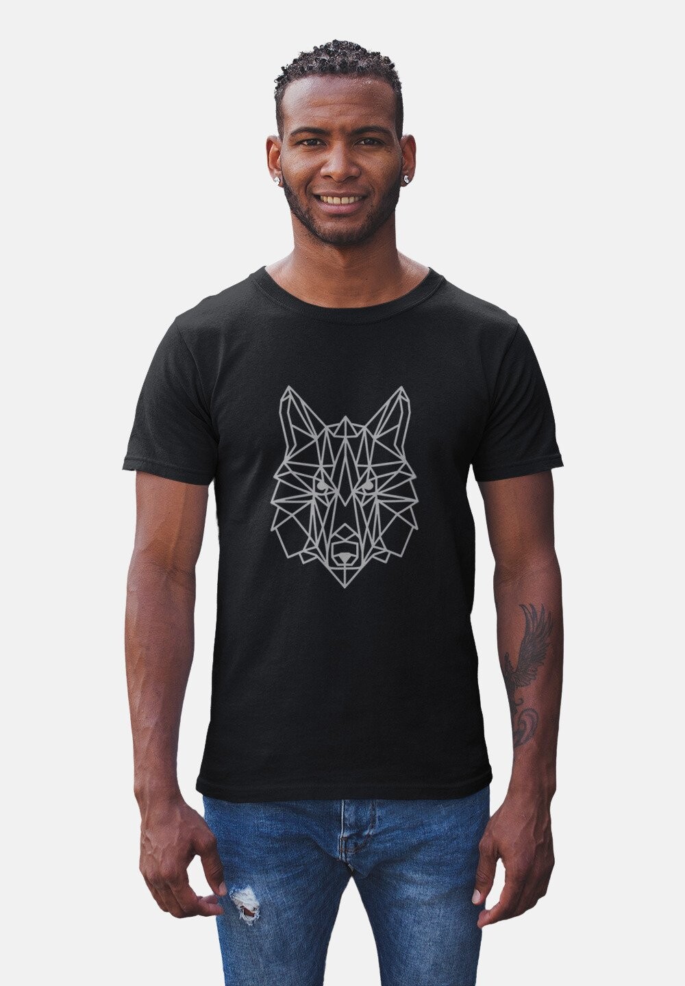

Футболка с принтом WOLF LINEART Reverve Fashion, черный
