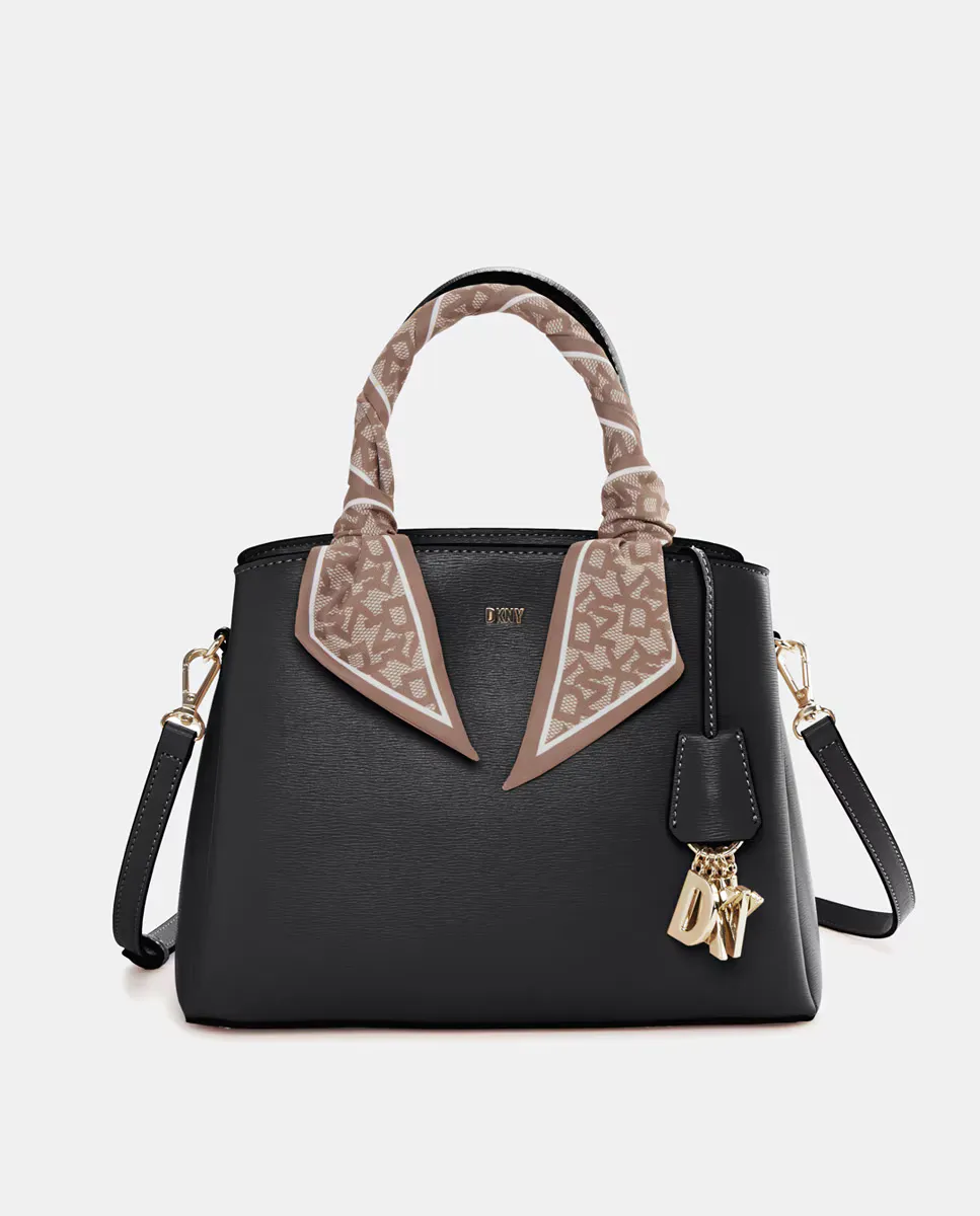 

Сумочка Paige с короткой ручкой и декоративным шарфом DKNY, черный