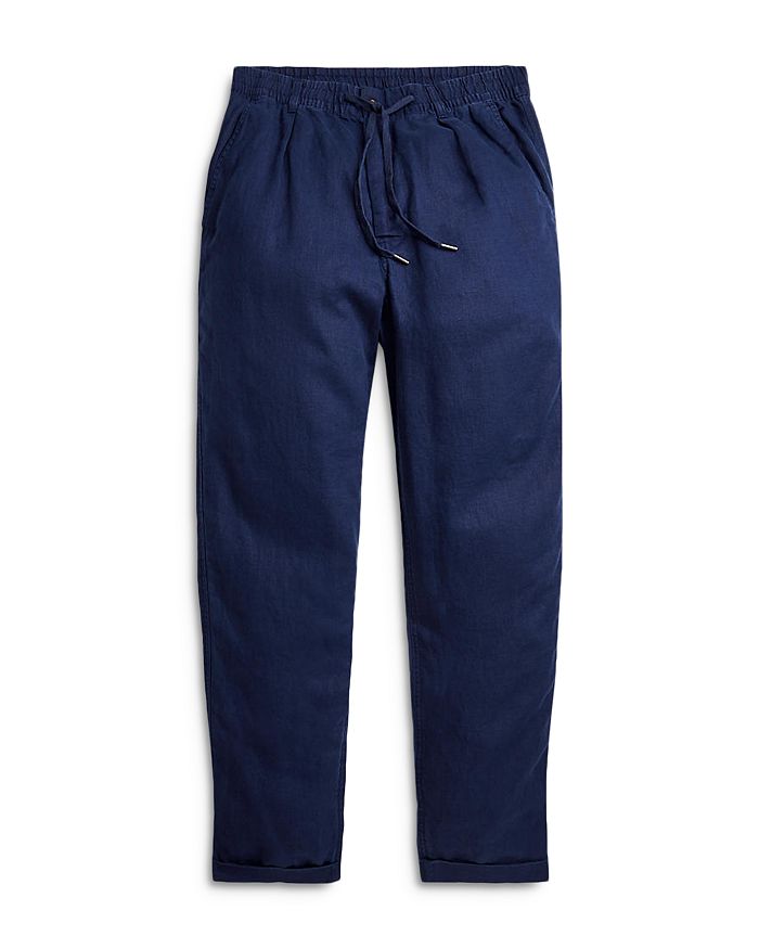 

Узкие зауженные льняные брюки Polo Prepster Polo Ralph Lauren, синий