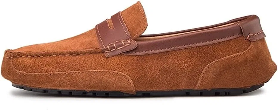 Лоферы мужские из овчины Light Brown SayfuR — фото 3