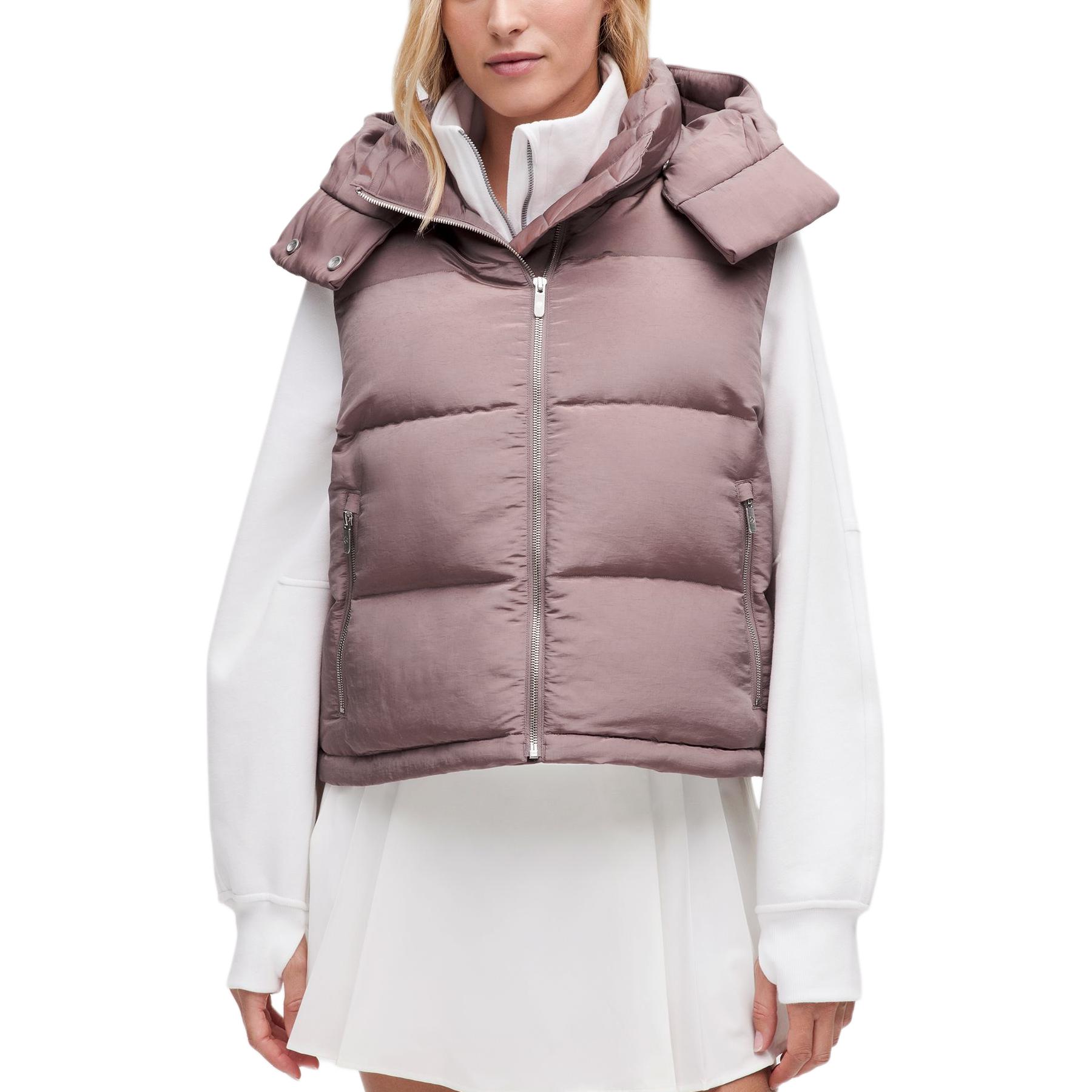 

Lululemon Женская утепленная короткая жилетка, Hot Nightfall Rose/Hot Twilight Rose