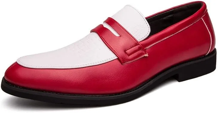 Лоферы мужские кожаные Formal White Red PUGHGAETZF