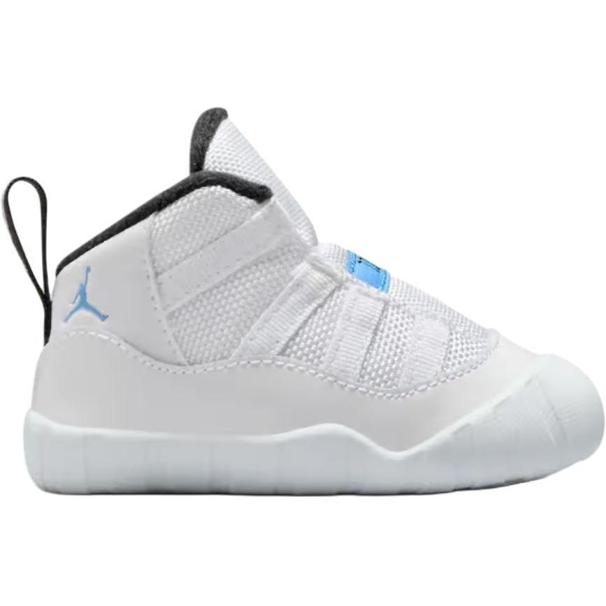 Jordan Air 11 нескользящие износостойкие высокие предходовые ботиночки и носочные туфельки white blue для малышей — фото 3