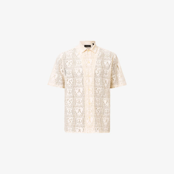 

Нетли кружевная рубашка с короткими рукавами Allsaints, белый