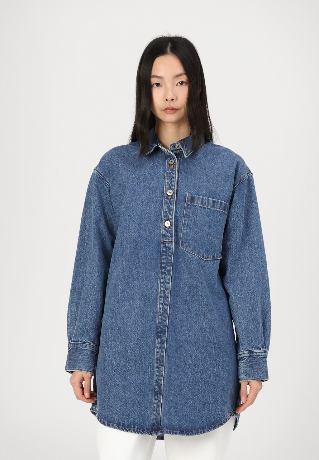 

Платье-рубашка EASY SHIRTDRESS Abercrombie & Fitch, деним