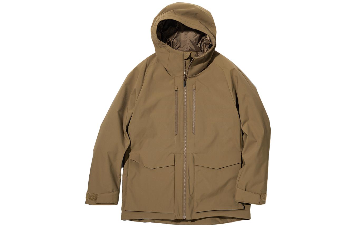 Uniqlo Мужская пуховая куртка, светло-коричневая — фото 3