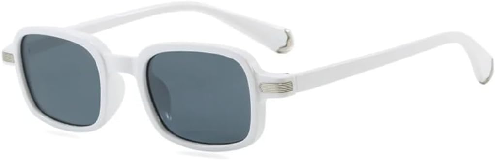 

Солнцезащитные очки для мужчин и женщин - защита UV400 - маленькая оправа с градиентным рисунком, подходят для занятий спортом на открытом воздухе и вождения DSVIGF, White Grey