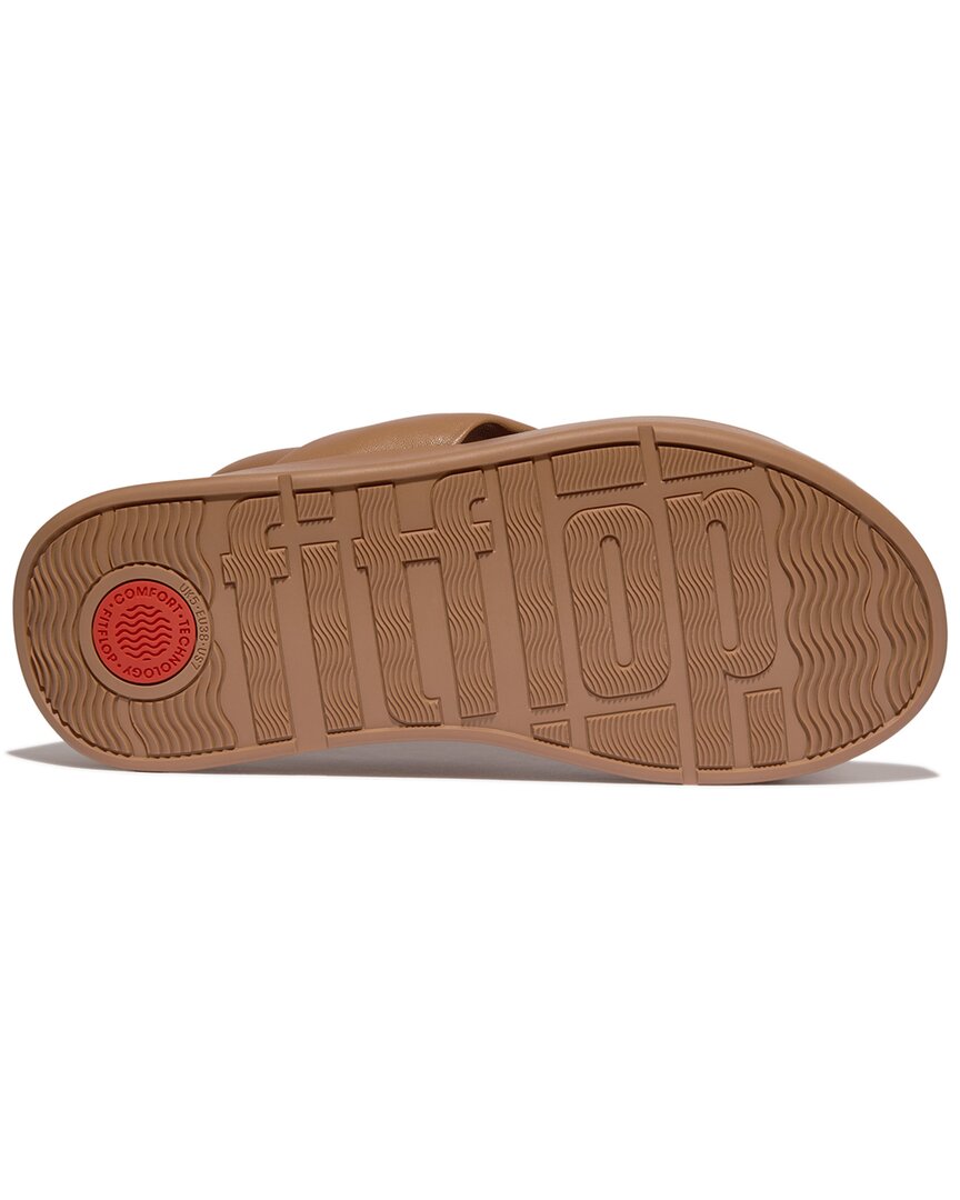 FitFlop F-Mode кожаные сандалии, коричневый — фото 3