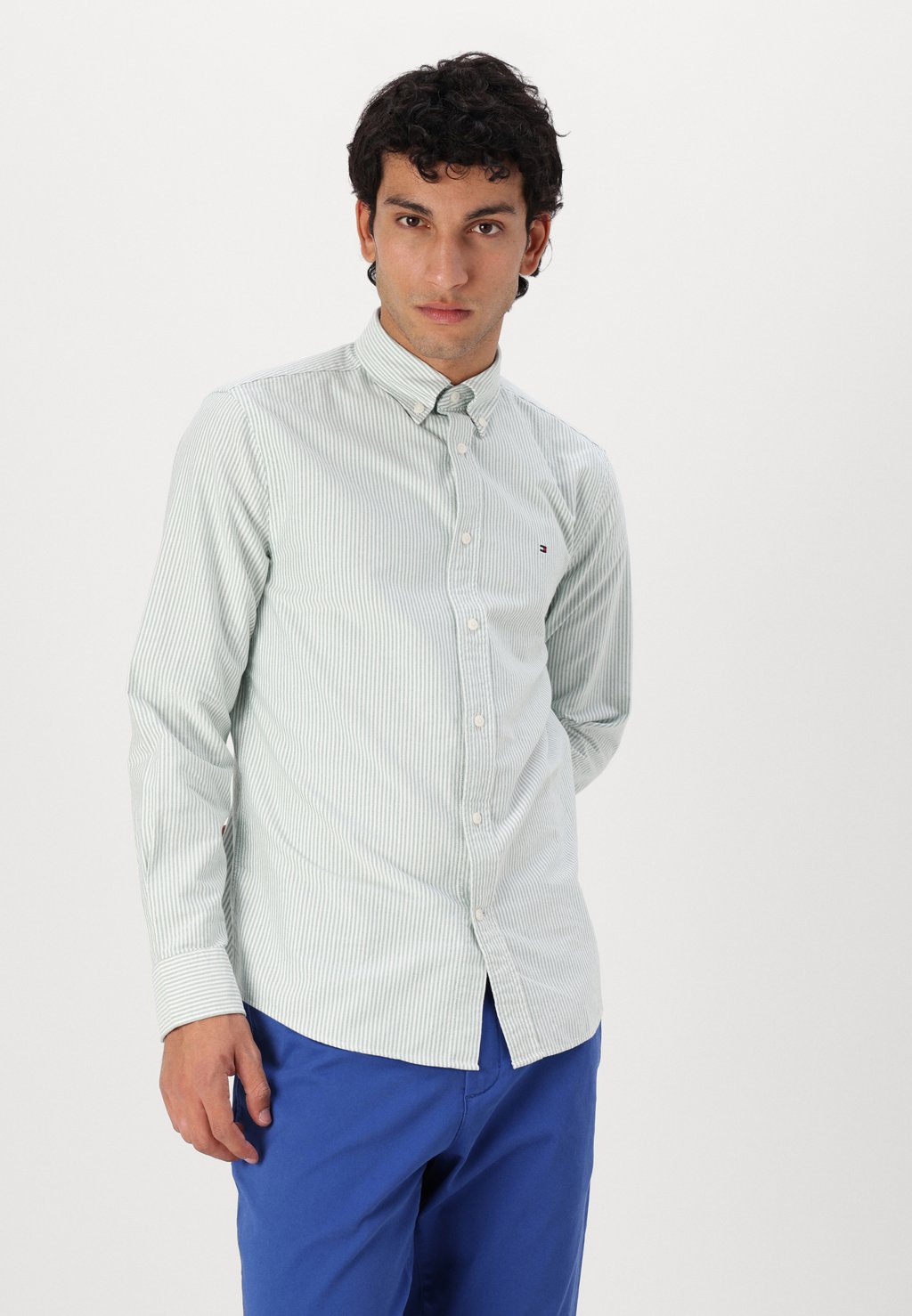 Рубашка HERITAGE OXFORD STRIPE SHIRT Tommy Hilfiger, зеленый — фото 2